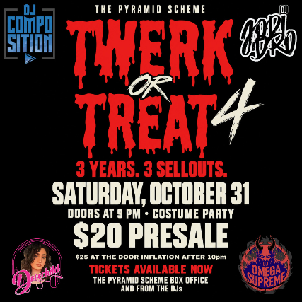 Cartel de Twerk or Treat 4 ft. DJ Omega Supreme + DJ Composition + Deeechild + DJ Jodi Dro
