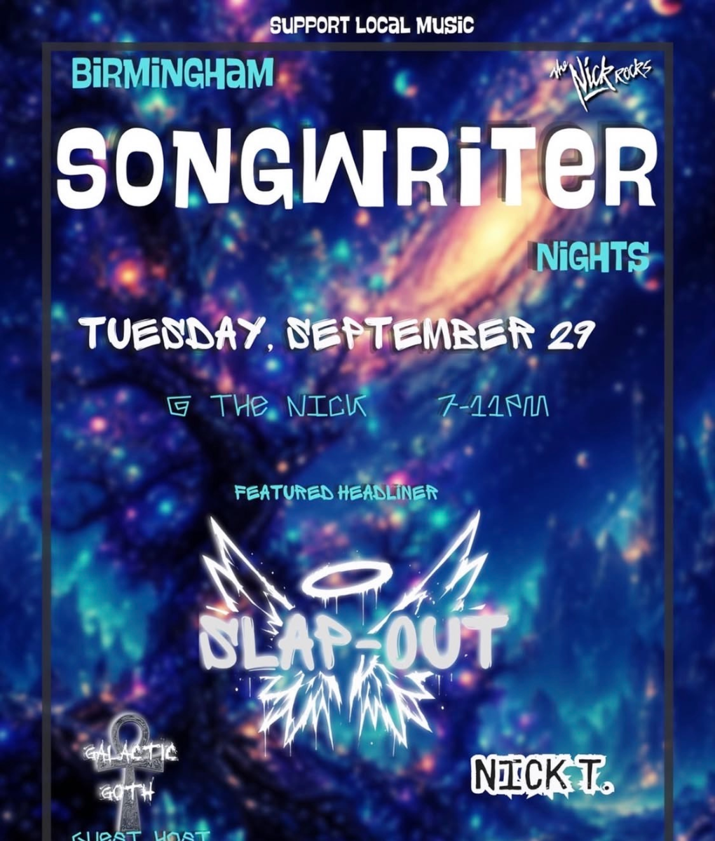 Bham Songwriters Night with SlapOut and Galactic Goth
