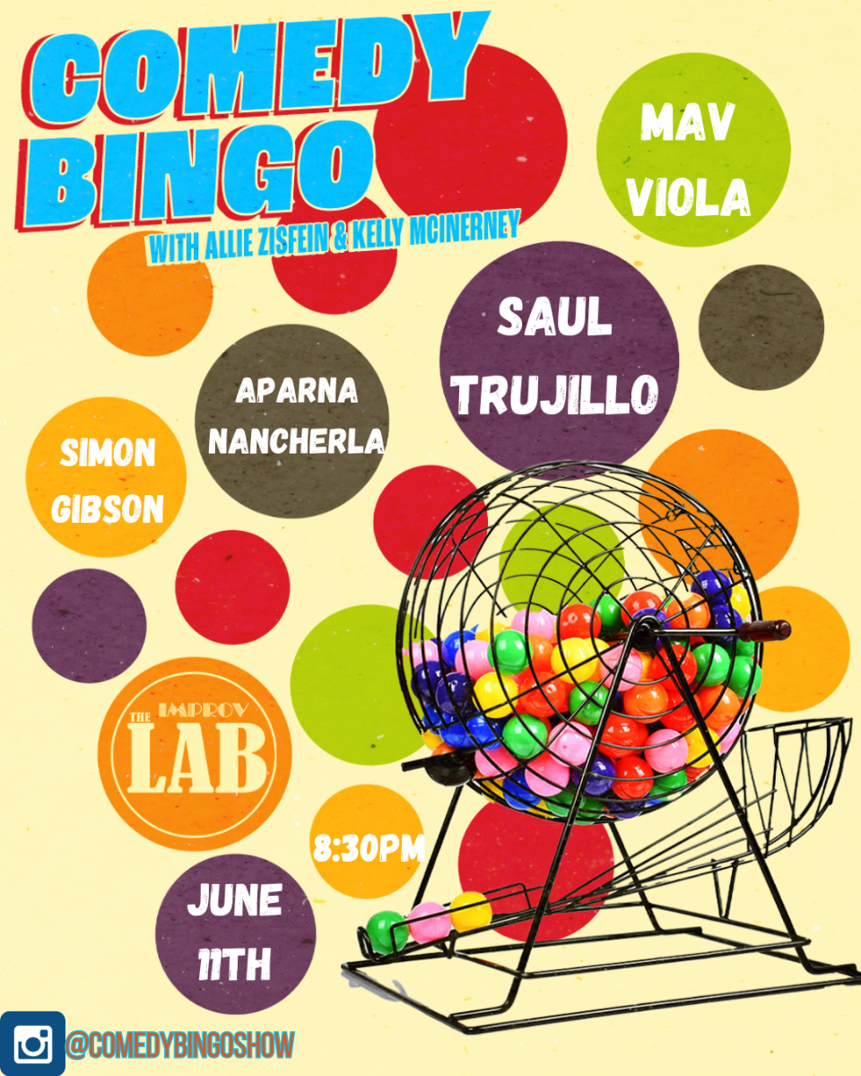 Comedy Bingo ft. Simon Gibson, Aparna Nancherla, Mav Viola, Saul Trujillo,  Allie Zisfein, Kelly McInerney, Nikki Bon!