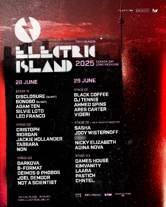 ELECTRIC ISLAND: 2025 - 2 DAY PASS - CANADA DAY