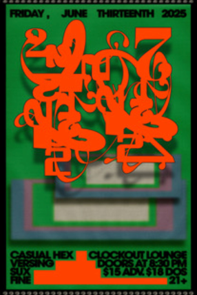 Clock-Out Lounge Presents: Casual Hex w/ Versing, SUX,  Fine Image