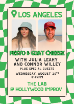 Pesto and Goat Cheese Comedy Tour