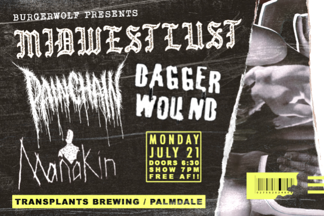 FREE SHOW: Midwest Lust / Painchain / Manakin / Dagger Wound