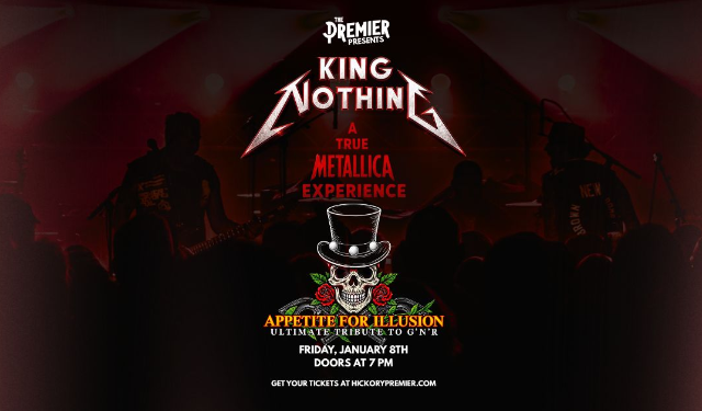 Cartel de King Nothing & Appetite for Illusion - Metallica & Guns & Roses Tributes