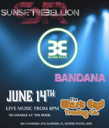 SUNSET REBELLION WITH BLIND ECHO AND BANDANA
