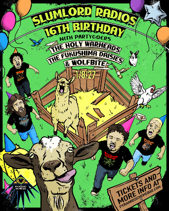 Slumlord Radio + The Holy Warheads + The Fukushima Daisies + Wolfbite