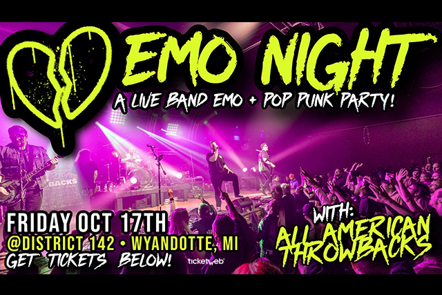 EMO NIGHT WITH ALL AMERICAN THROWBACKS - POP PUNK / EMO PARTY B...