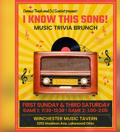 I KNOW THAT SONG (MUSIC TRIVIA) BRUNCH