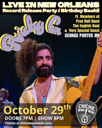 Ricky G’s Birthday Bash/ Record Release Party Ft. Members of Pres Hall Band, The English Beat, and Special Guest George Porter Jr!