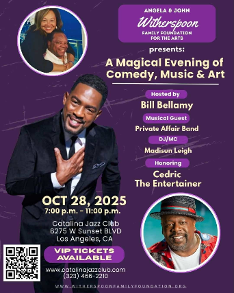 AN EVENING OF COMEDY, MUSIC, & ART honoring MARLA GIBBS || Hosted by BILL BELLAMY, with MARSHA WARFIELD, THE COOKIES and special guests! at Catalina Bar & Grill – Hollywood, CA