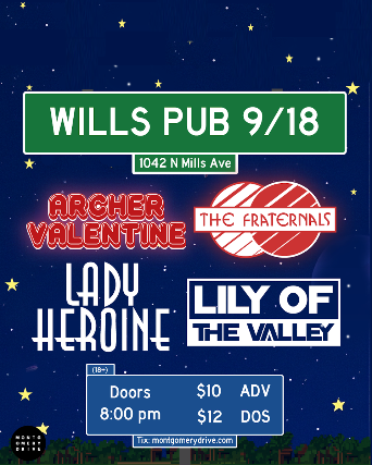 Archer Valentine and The Fraternals - The Cali-Florida Tour with Special Guests Lady Heroine and Lily Of The Valley