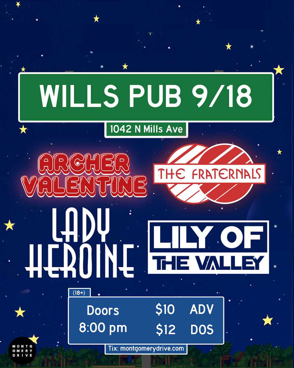 Archer Valentine and The Fraternals - The Cali-Florida Tour with Special Guests Lady Heroine and Lily Of The Val...