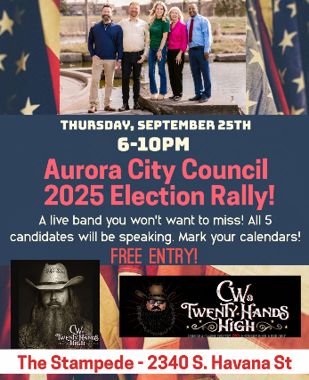 Aurora City Council 2025 Election Rally at Stampede – Aurora, CO