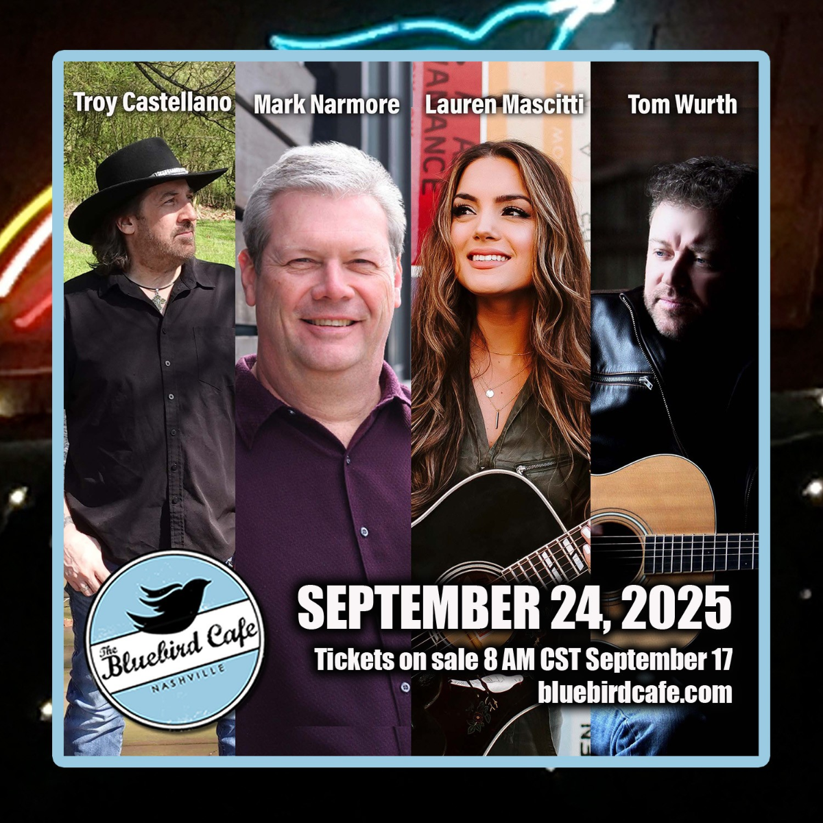 In The Round with Troy Castellano, Mark Narmore, Tom Wurth & Lauren Masci...