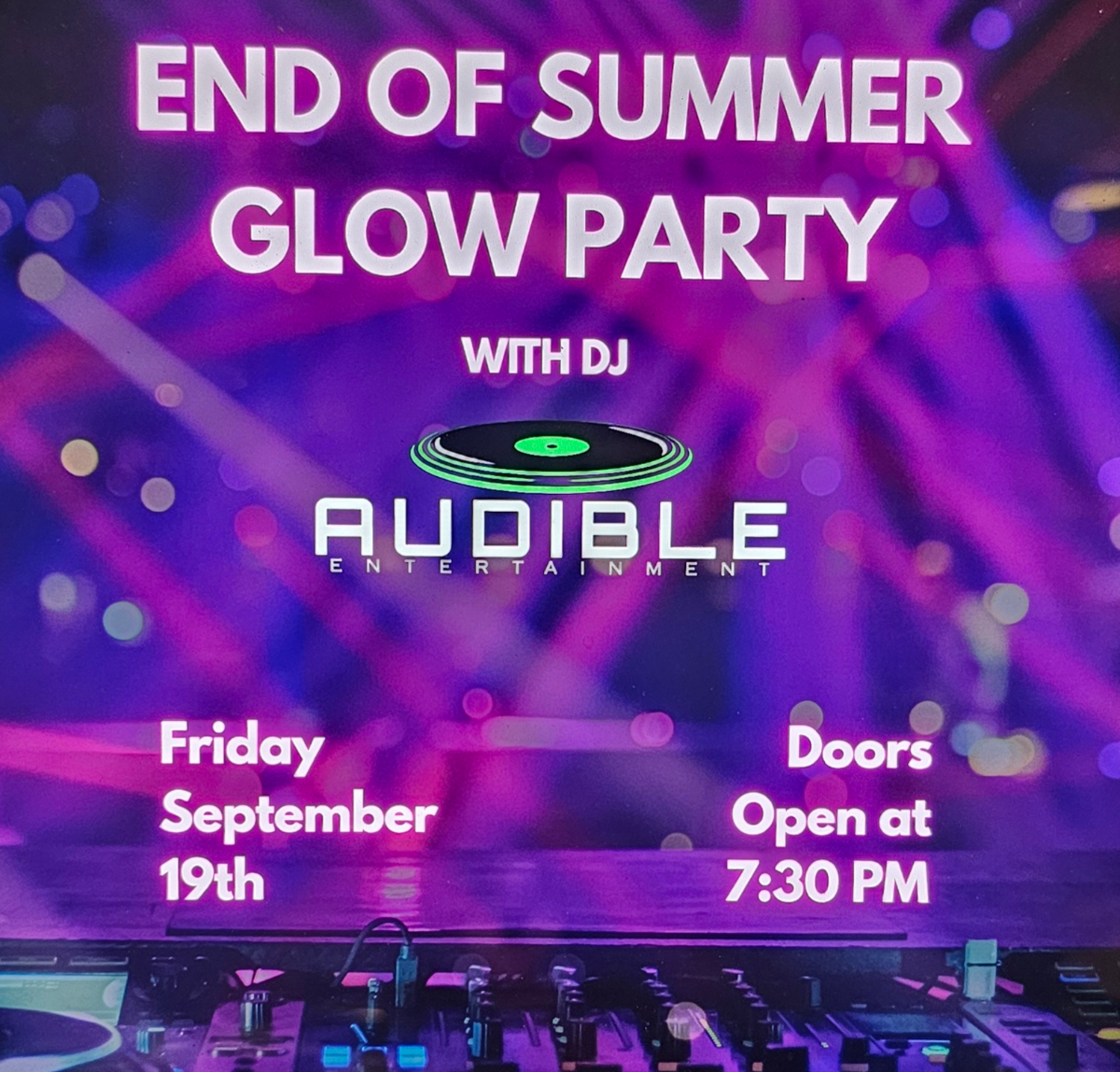 End of Summer DJ Glow Party