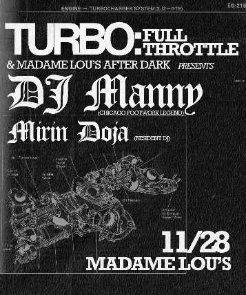 TURBO: Dj Manny & Mirin Doja at Madame Lou’s – Seattle, WA