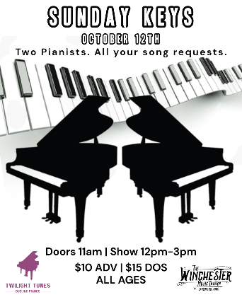 SUNDAY KEYS DUELING PIANOS – w/ Twilight Tunes at The Winchester – Lakewood, OH