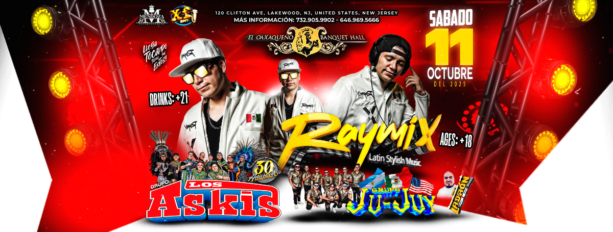 RAYMIX, LOS ASKIS Y JUJUY JUNTOS EN NEW JERSEY