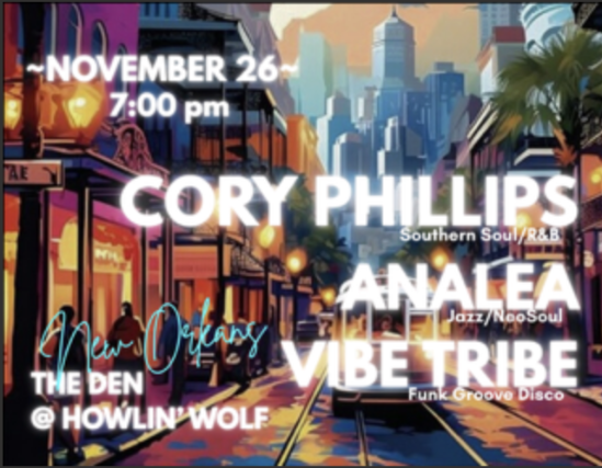 Cory Phillips w/ The Vibe Tribe & Analea