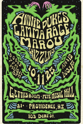 Annie Dukes, Meridian, Lady Pills, Marou, & Gamma Rage at Fete Music Hall – Providence, RI