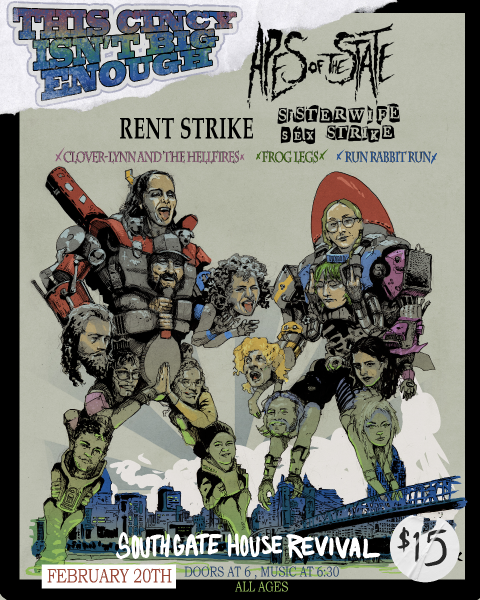 Apes of the State, Rent Strike, Sister Wife Sex Strike, Frog Legs Clover Lynn & The Hellfires, Run Rabbit Run