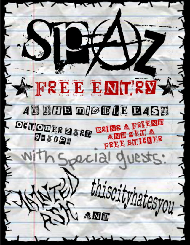 SPAZ, Tainted Ash, This City Hates You