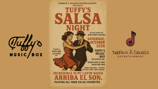 Salsa Night Featuring Orquesta Arriba El Son at Tuffy’s Music Box – Sanford, FL