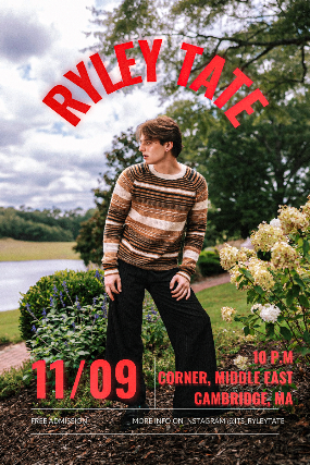 Ryley Tate at Middle East – Corner/Bakery – Cambridge, MA