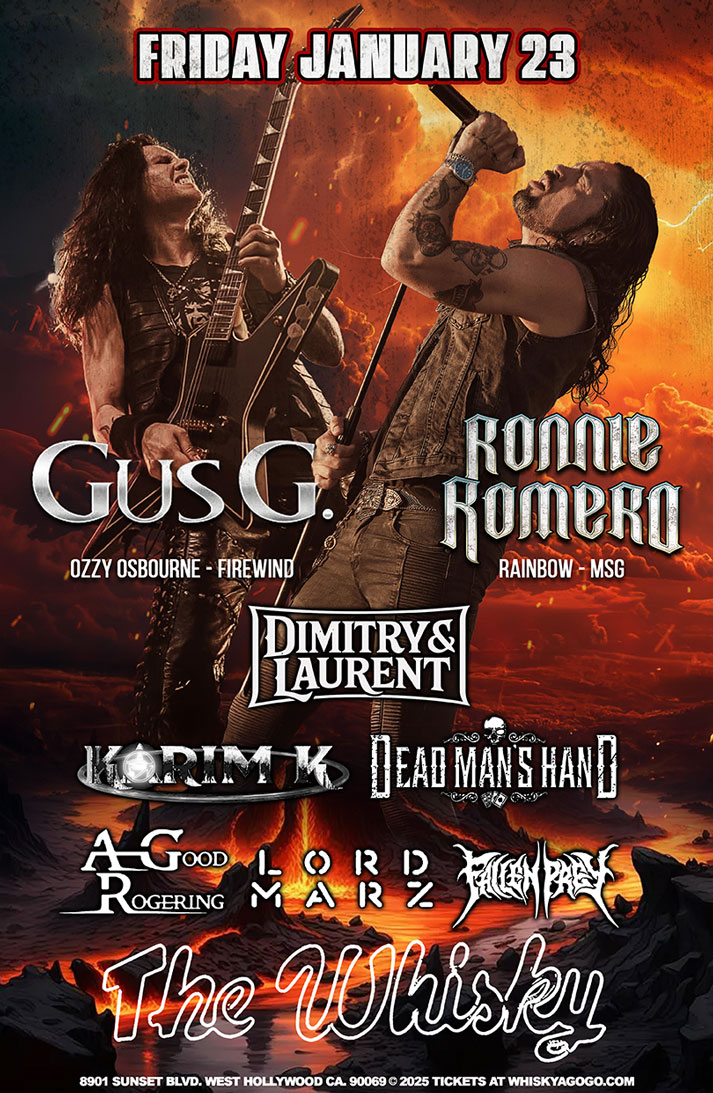 Gus G, Ronnie Romero, Dimitry & Laurent, Karim K, Dead Man's Hand, A Good Rogering, Lord Marz, Fallen Prey
