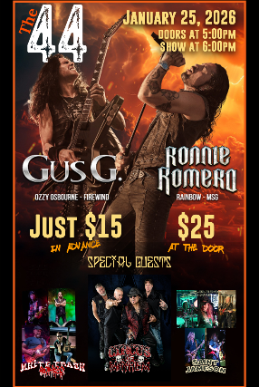 Image of Gus G. & Ronnie Romero, Saint Jameson, White Trash Romeo, Circus of Mayhem, Image of Gus G. & Ronnie Romero, Saint Jameson, White Trash Romeo, Circus of Mayhem,