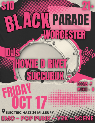 Black Parade Worcester – Emo Night at Electric Haze – Worcester, MA