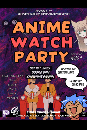 ANIME WATCH PARTY at B Side Lounge – Cleveland Heights, OH