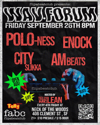 FlipABeatClub Presents: WAV Forum 4th Fridays at Neck of the Woods SF