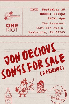 Jon Decious Songs For Sale! (FREE SHOW)
