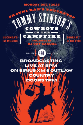 Tommy Stinson's Cowboys in the Campfire Broadcasting Live on Sirius XM's Outlaw Country 8pmTaping .