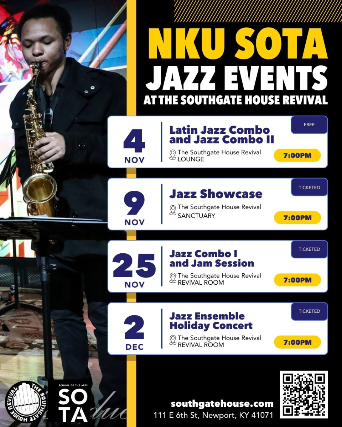 NKU Jazz Ensemble Holiday Concert at The Southgate House Revival – Revival Room – Newport, KY