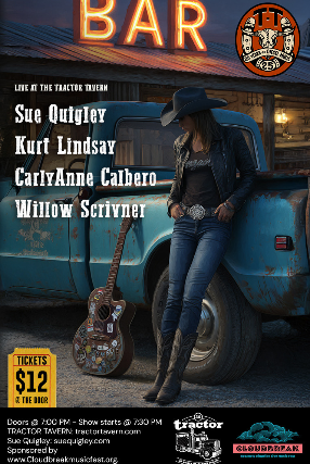 Cloudbreak Presents: Songwriters Round ft: Sue Quigly, Kurt Lindsay, Carly Anne Calbero, Willow Scrivner (seated) at Tractor – Seattle, WA