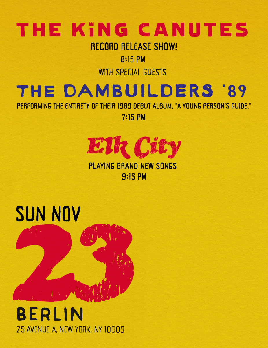 Elk City • King Canutes (Album Release Party) • Dave Derby