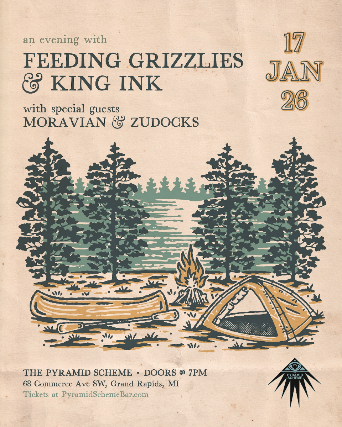 Feeding Grizzlies + King Ink + Moravian + Zudocks at The Pyramid Scheme – Grand Rapids, MI