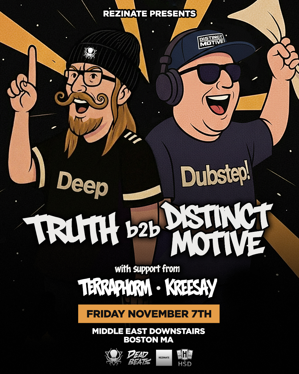 Rezinate presents: TRUTH b2b Distinct Motive, Terraphorm, Kreesay | Event Image