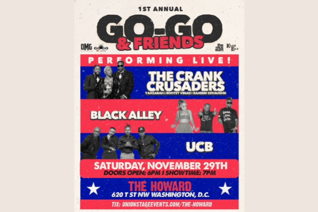 Go-Go and Friends featuring Crank Crusaders (Boosty Vegas, YahZarah, Raheem DeVaughn), Black Alley, UCB at Howard Theatre – Washington, DC