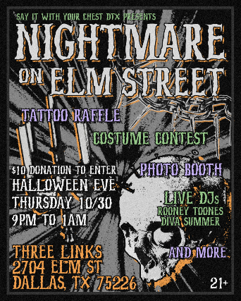 Nightmare on Elm Street at Three Links Deep Ellum – Dallas, TX