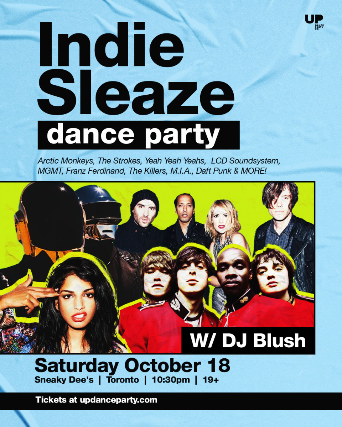 Indie Sleaze Dance Party at Sneaky Dee’s – Oct 18 2025 at Sneaky Dee’s Concert Venue – Toronto, Canada