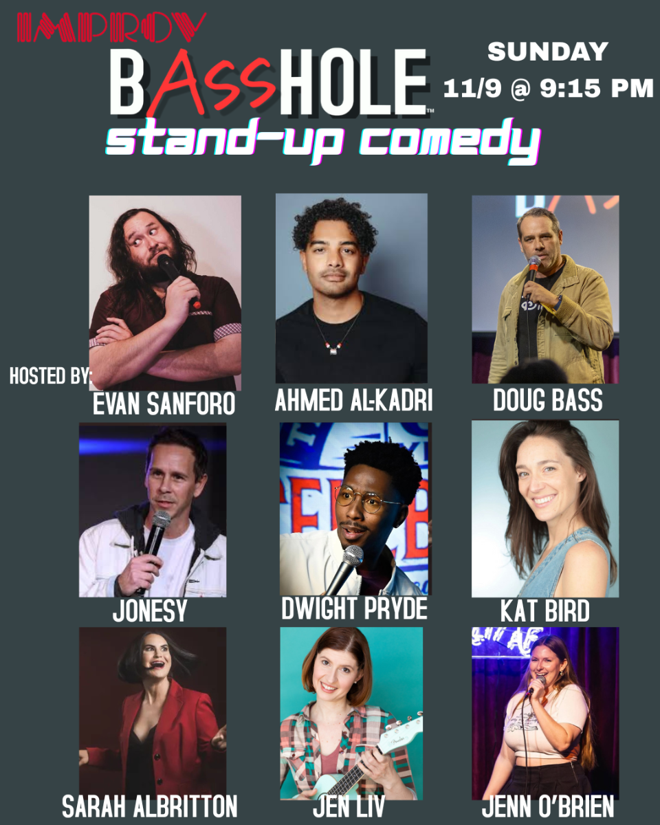 BASSHOLE: Stand-Up Comedy!  ft. Ahmed Al-Kadri, Evan Sanforo, Doug Bass, Kat Bird, Jonesy, Sarah Albritton, Dwight Pryde, Jen Liv, Jenn O’Brien