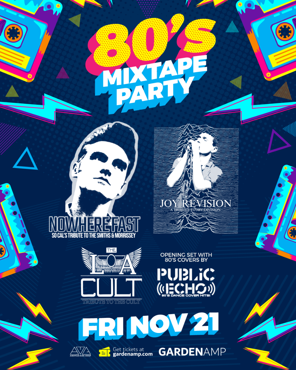 The Smiths/Morrissey, Joy Division, The Cult tributes & Public Echo - 80's Mixtape Party