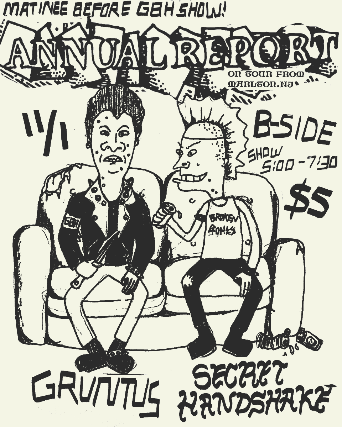GBH Pre-Party with Annual Report (NJ), Gruntus, and Secret Handshake LIVE at the B-Side!