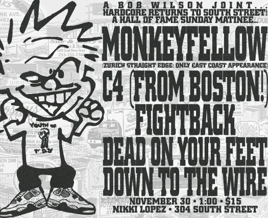 Monkeyfellow, C4, Fightback, Dead on Your Feet and Down To The Wire