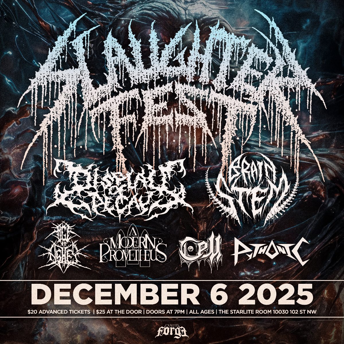 Display of Decay + Brain Stem w/ Age of Ashes (CD Release), A Modern Prometheus, Cell (MB), Pythonic