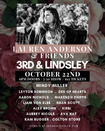 Lauren Anderson & Friends featuring Mindy Miller ,  Leyton Robinson ,  Dek of Hearts ,  Aaron Nichols ,  Makenzie Phipps ,  Liam Von Elbe ,  Shan Scott ,  Alex Brown ,  Kirbi ,  Aubrey Nicole ,  Ava Nat ,  Kam Bugger &  Colton Stone