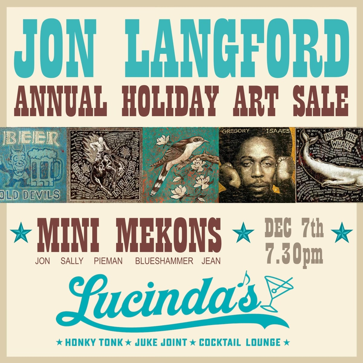 Jon Langford Holiday Art Sale + Mini Mekons Show